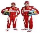 Felipe Massa ve Fernando Alonso Ferrari sürücüleri
